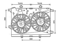 Fan, radiator AL7517 Ava Quality Cooling