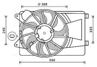 Fan, radiator AL7519 Ava Quality Cooling