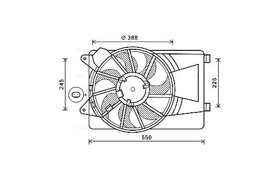 Fan, radiator AL7519 Ava Quality Cooling