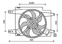 Fan, radiator AL7522 Ava Quality Cooling