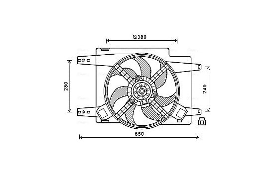 Fan, radiator AL7522 Ava Quality Cooling