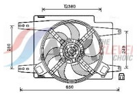 Fan, radiator AL7522 Ava Quality Cooling