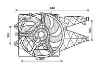 Fan, radiator AL7523 Ava Quality Cooling