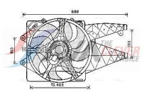 Fan, radiator AL7523 Ava Quality Cooling