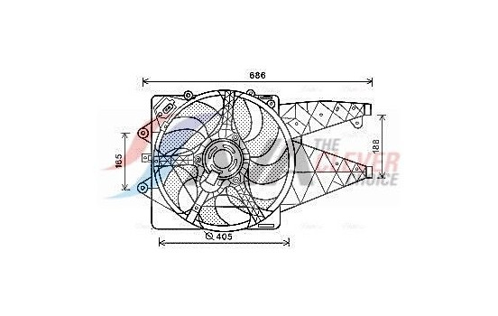 Fan, radiator AL7523 Ava Quality Cooling