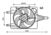 Fan, radiator AL7524 Ava Quality Cooling