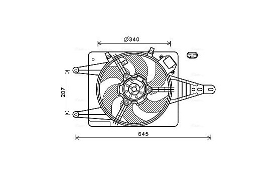 Fan, radiator AL7524 Ava Quality Cooling