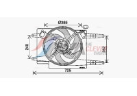 Fan, radiator AL7525 Ava Quality Cooling