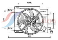 Fan, radiator AL7526 Ava Quality Cooling