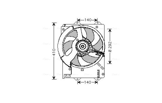 Fan, radiator AU7501 Ava Quality Cooling