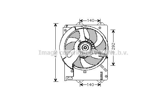 Fan, radiator AU7504 Ava Quality Cooling