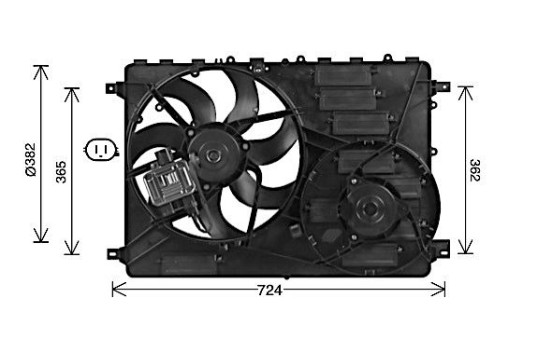 Fan, radiator AU7505 Ava Quality Cooling