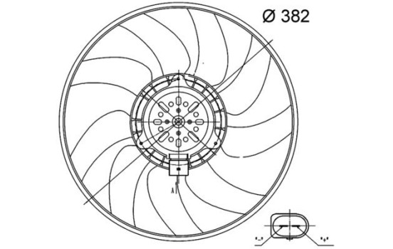 Fan, radiator BEHR CFF 32 000S Mahle