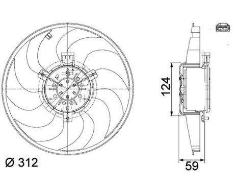 Fan, radiator BEHR *** PREMIUM LINE *** CFF 214 000P Mahle, Image 3