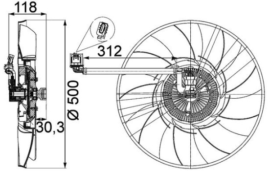 Fan, radiator BEHR *** PREMIUM LINE *** CFF 468 000P Mahle