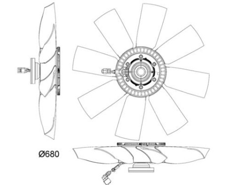 Fan, radiator BEHR *** PREMIUM LINE *** CFF 477 000P Mahle, Image 4