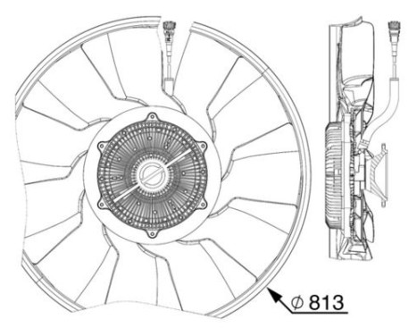 Fan, radiator BEHR *** PREMIUM LINE *** CFF 516 000P Mahle, Image 3