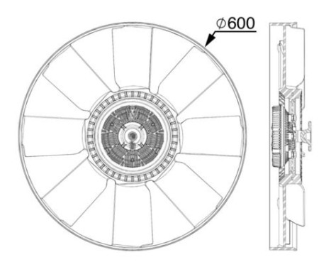 Fan, radiator BEHR *** PREMIUM LINE *** CFF 519 000P Mahle, Image 2