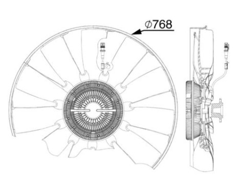 Fan, radiator BEHR *** PREMIUM LINE *** CFF 527 000P Mahle, Image 2