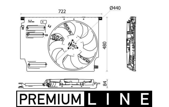 Fan, radiator BEHR *** PREMIUM LINE *** CFF 532 000P Mahle