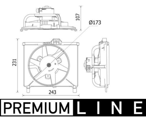 Fan, radiator BEHR *** PREMIUM LINE *** CFF 541 000P Mahle, Image 2