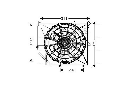 Fan, radiator BW7502 Ava Quality Cooling