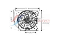 Fan, radiator BW7502 Ava Quality Cooling