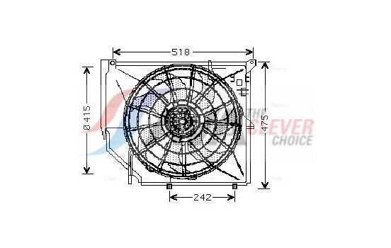 Fan, radiator BW7502 Ava Quality Cooling