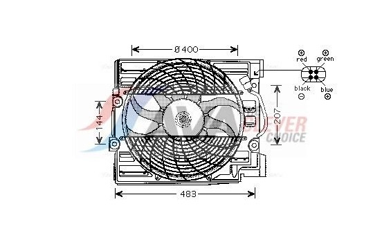 Fan, radiator BW7509 Ava Quality Cooling