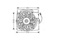 Fan, radiator BW7511 Ava Quality Cooling