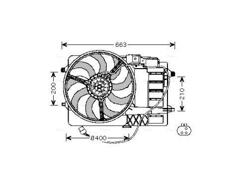 Fan, radiator BW7516 Ava Quality Cooling, Image 2