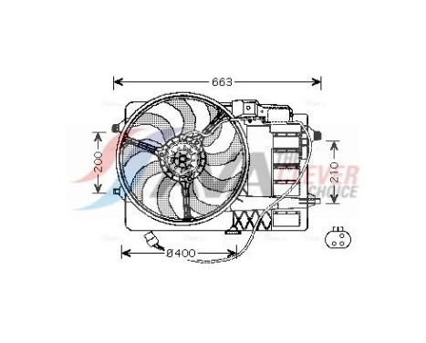 Fan, radiator BW7516 Ava Quality Cooling, Image 2