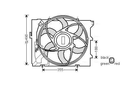 Fan, radiator BW7523 Ava Quality Cooling