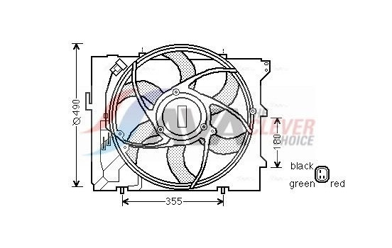 Fan, radiator BW7523 Ava Quality Cooling