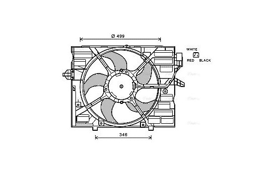 Fan, radiator BW7530 Ava Quality Cooling