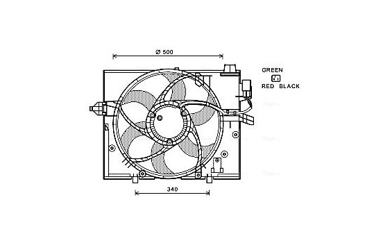 Fan, radiator BW7531 Ava Quality Cooling