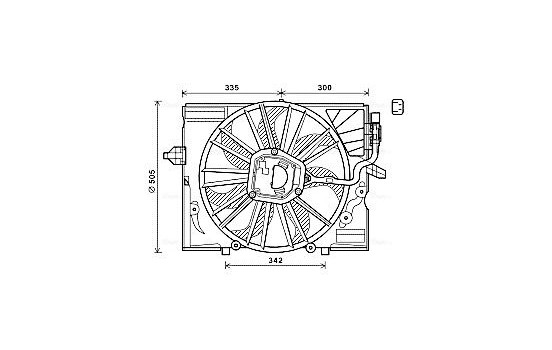 Fan, radiator BW7533 Ava Quality Cooling