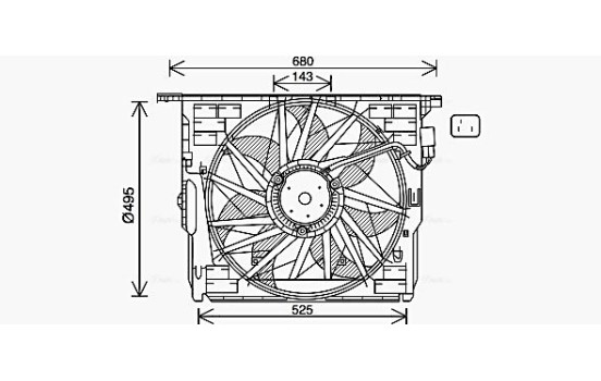 Fan, radiator BW7564 Ava Quality Cooling