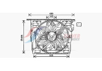 Fan, radiator BW7564 Ava Quality Cooling