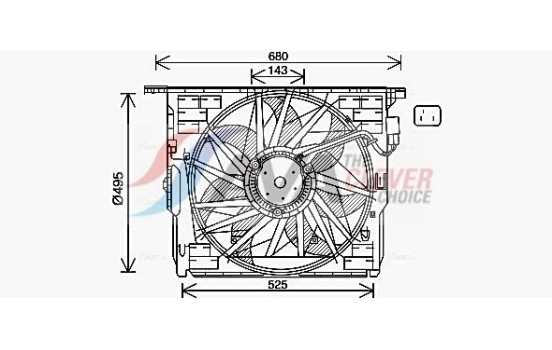 Fan, radiator BW7564 Ava Quality Cooling