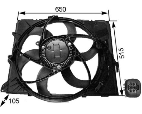 Fan, radiator CFF 264 000S Mahle, Image 2