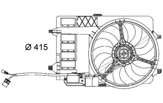 Fan, radiator CFF 29 000S Mahle