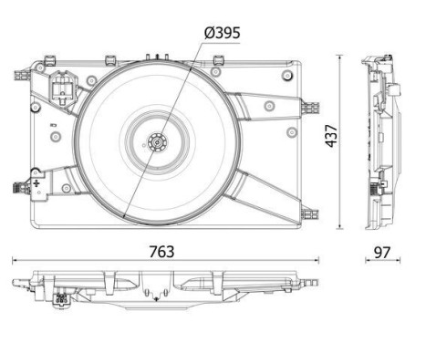 Fan, radiator CFF 546 000P Mahle, Image 2