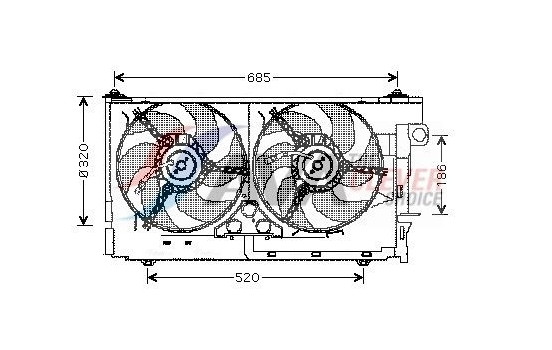 Fan, radiator CN7516 Ava Quality Cooling