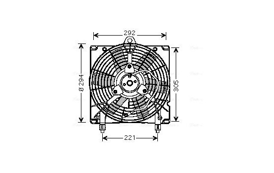 Fan, radiator CN7517 Ava Quality Cooling