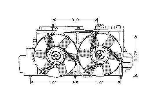 Fan, radiator CN7520 Ava Quality Cooling