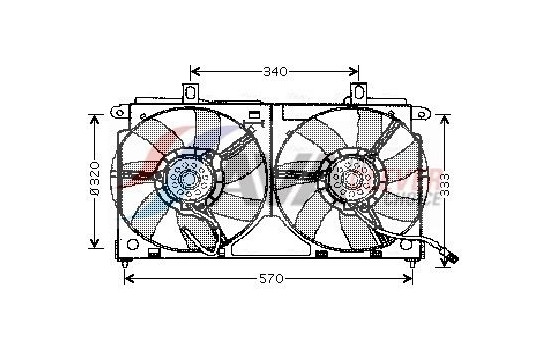 Fan, radiator CN7523 Ava Quality Cooling