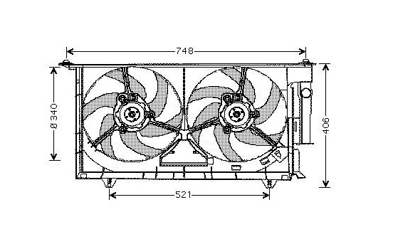 Fan, radiator CN7525 Ava Quality Cooling