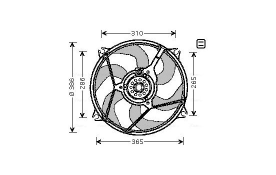Fan, radiator CN7528 Ava Quality Cooling