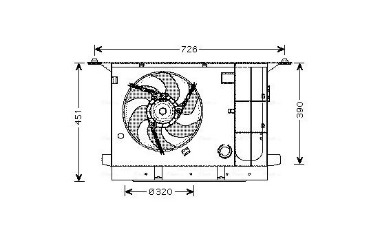 Fan, radiator CN7537 Ava Quality Cooling